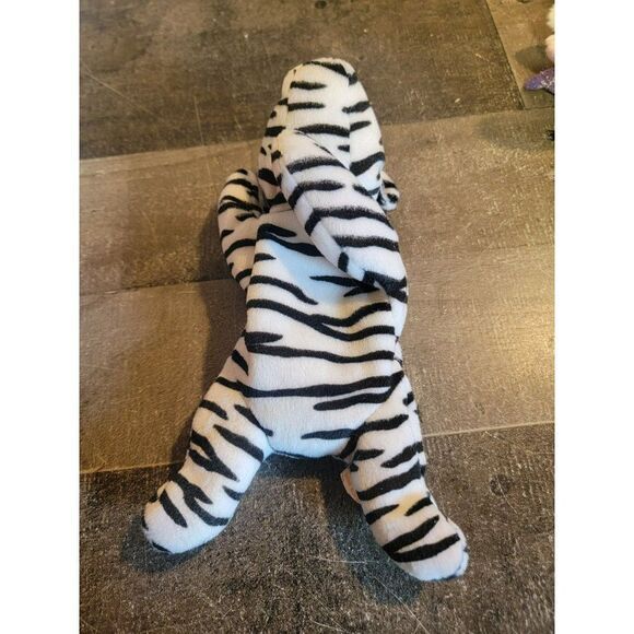 White striped tiger stuffed animal zoo toy figure - Picture 4 of 4